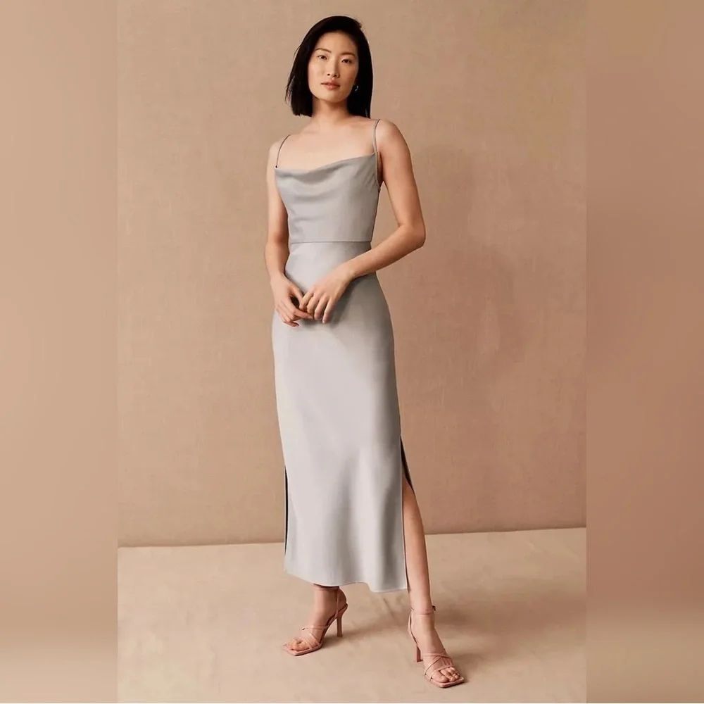 AnthropologieβBHLDN Sachin & Babi Cali Satin Charmeuse Midi Slip Dress Size 2